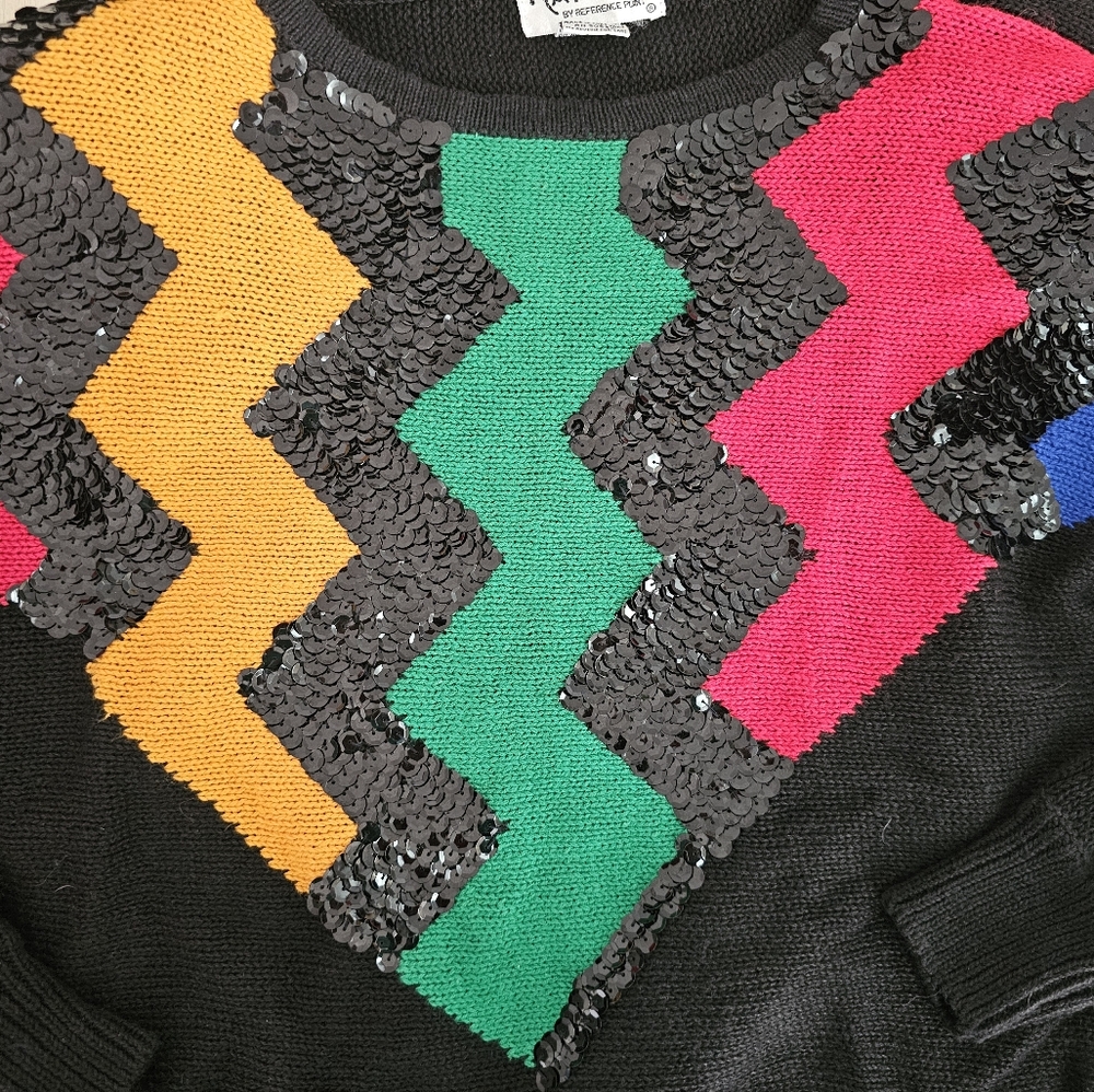 All Points By Reference Point Sequin Zigzag Sweat… - image 5